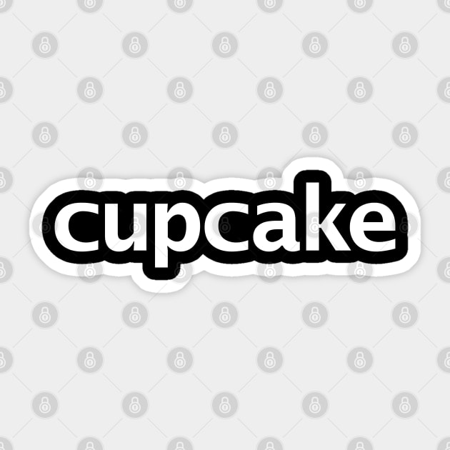 Cupcake Minimal White Text Typography Sticker by ellenhenryart